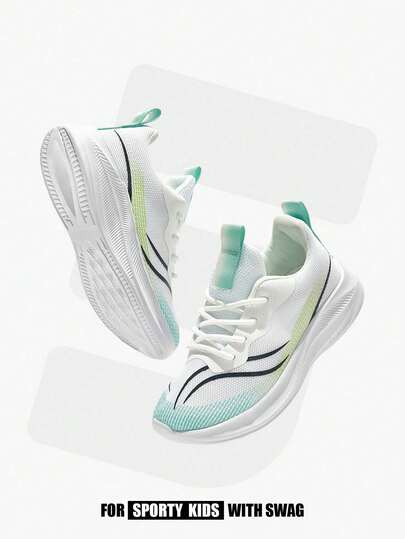 JNSQ Barnens moderiktiga vardagsskor, andningsbara mesh-sportskor för vardagsbruk, tillbaka till skolan