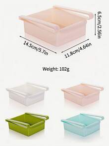 1pc Random Color Food Storage Container, Stackable Leakproof Plastic Box For Snacks, Meal Prep & Pantry Organization - Multicolor - View 5