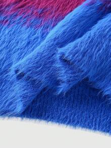 ROMWE MEN Street Life Áo len dài tay kẻ sọc phối màu thời trang thường ngày dành cho nam - Nhiều màu - Xem 8