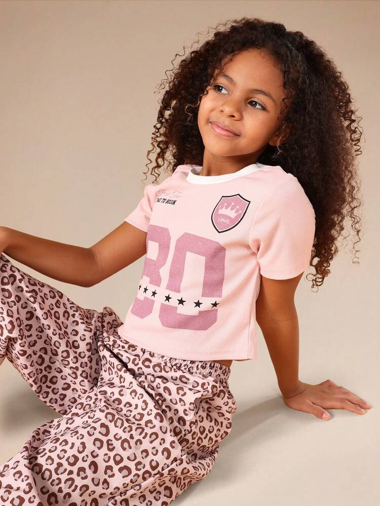 Koszulka żebrowana z tarczą i gwiazdami