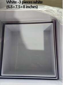 白色亚克力自助食品展示架，镂空底部亚克力多功能支架，适用于早午餐、自助餐、婚礼、派对、生日派对、浪漫婚礼、迎婴派对、新娘送礼会、甜品台、艺术展（请慎重选择合适的套装，产品有详细尺寸标注，套装尺寸有大号和小号可选） - 白色 - 查看 12