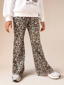 SUMWON Conjunto de sudadera con capucha y pantalón de estampado de cerezas y leopardo para niñas preadolescentes, de manga larga y uso casual en el hogar - Blanco - Ver 4
