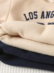 Cozy Pixies 4件套男婴卡通幽灵图案针织柔软圆领长袖卫衣和松紧腰束脚裤套装 - 棕色 - 查看 9