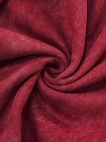 Florisole بلوزة رياضية أنيقة وكاجوال للنساء بطبعة مشوهة باللون الأحمر - الأحمر - مشاهدة 7