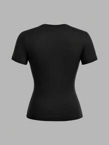 SHEIN EZwear 3pcs Women Casual Crew Neck Bodycon Long Sleeve T-Shirt Set - Multicolor - View 9