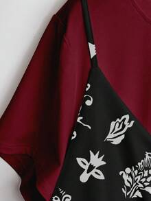 GlowEve CURVE Plus Size Women's Summer Printed Short Sleeve T-Shirt - Multicolor - View 6