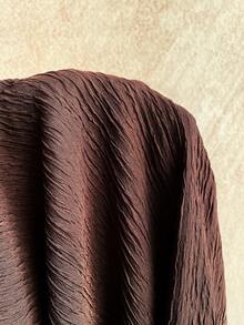 Soleia 女式夏季时尚扭纹后背纹理迷你连衣裙 - 棕色 - 查看 7