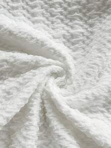 Soleia Body con un hombro con volantes exagerados para mujer, adecuado para fiestas, vacaciones, citas, tardes de té, vacaciones, festivales de música, playa, atuendo de verano, estilo bohemio, vacaciones, ganchillo, lino - Blanco - Ver 8