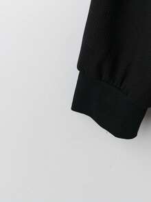 Linhara Sudadera casual de talla grande para mujer con rayas y parches de colores contrastantes, adecuada para uso diario y actividades al aire libre - Multicolor - Ver 5