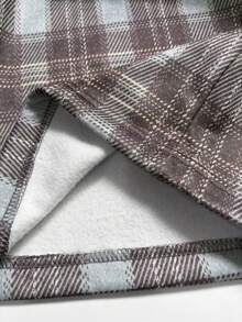 Resyla 女式蓝色和咖啡色格子印花抽绳腰休闲裤 - 彩色 - 查看 4