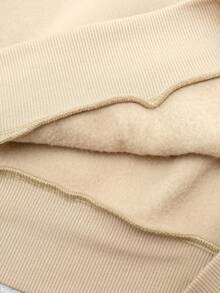 Manfinity ZONE917 Sudadera con capucha de ajuste holgado y caída de hombros en color caqui, talla estándar