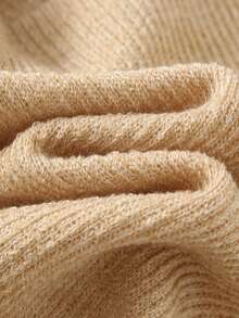 Cozy Pixies 2件套女婴柔软针织连帽衫和松紧腰裤套装 - 杏色 - 查看 7