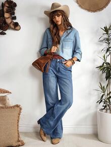 EMERY ROSE Women's Casual Denim Pants, Stylish For Summer