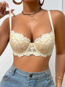 1pc Women Lace Padded Underwire Bra