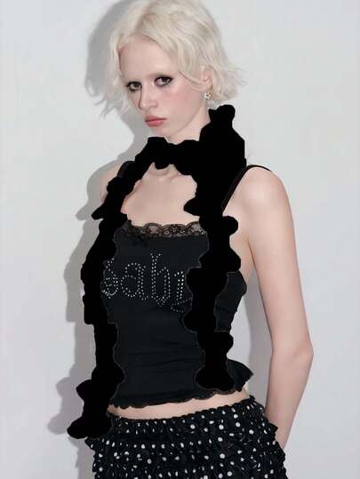 Anime 1 pieza Bufanda con forma de hueso blanca y suave estilo Y2K, bufanda decorativa 3D única para subculturas, adecuada para universidad, ropa urbana, casual, fotografía