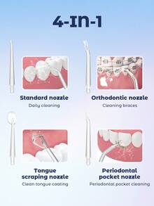 Teckwe 口腔冲洗器便携式水牙线器可充电 3 种模式，无线牙科水射流，防水牙线清洁棒，适合家庭旅行 - 彩色 - 查看 5