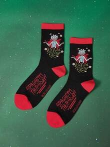 Rick and Morty X SHEIN Women Crew Socks - Multicolor - View 1