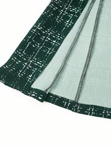 Ellevyn Bộ đồ vest và quần dài tay cổ ve kẻ caro thanh lịch dành cho nữ, duyên dáng cho trang phục dự tiệc và dạ hội, trang phục công sở Alfaiataria dành cho nữ mùa thu/đông - Màu xanh lá cây đậm - Xem 9