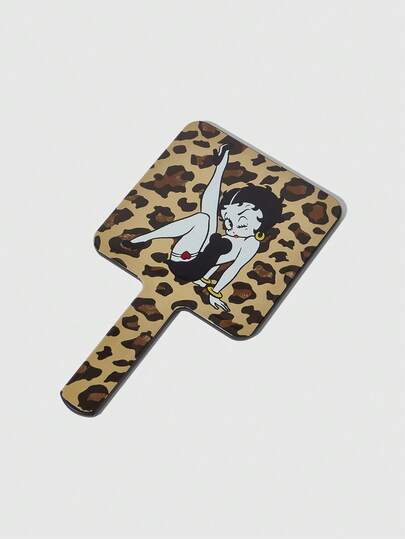 Betty Boop | ROMWE 1pc Figure Graphic Square Handheld Mirror, Translucent Plastic Handle Makeup Mirror For Desk, Portable