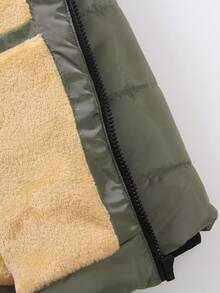 SHEIN Explorewe 2pcs/Set Young Boy Thermal Lined Windproof Hooded Padded Coat, Warm Padded Coat With Pockets Young Boy Winter Coattoddler Winter Coat BoyYoung Boys Coat WinterYoung Boys Coatbaby Boy Winter Coat - Grey - View 3