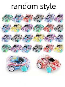 5/10/20 piezas Coche de juguete pequeño con efecto de retroceso para niños, coche de plástico creativo y personalizado, mini coche de aleación de simulación con deslizamiento, coches, juguetes para niños, mini coche, vuelta al colegio, estilo aleatorio - Multicolor - Ver 10