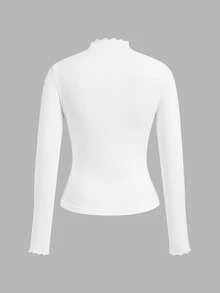 SHEIN EZwear 3件套黑色、卡其色、白色休闲简约修身长袖T恤，秋冬 - 彩色 - 查看 6
