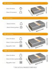 1pc Extra Wide Under The Bed Storage Box Large Capacity Flat Design Drawer Style Organizer For Clothes Blankets Seasonal Clothing Bed Frame Space Saving Household Closet Multipurpose Container - Dark Grey - View 4