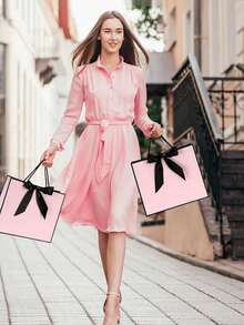 1/5pcs-Landscape-Style Kraft Paper Gift Bags, Shopping Bags, Packaging Bags With Handles, Bow-Decorated Handbags, Trick Or Treat, Halloween, White Large-Capacity Paper Bags, Halloween, Thanksgiving, Christmas, New Year, Wedding, Birthday Gift Packaging Bags - Multicolor - View 16