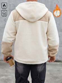 Manfinity CasualCool Men's Contrast Color Casual Hooded Long Sleeve Jacket Hoodie Jacket Zip Up Hoodie Mens Zip Up Jacket Fleece Hoodie Fleece Jacket Mens Street Wear Zip Up Men Hoodie Zip Up Old Money Daily Leisure, Weekend Trips, Outdoor Activities, Travel Expeditions, Relaxed Work Environments Or Semi-Formal Occasions,Boyfriend/Husband Gift, Anniversary Gift Christmas Outfits