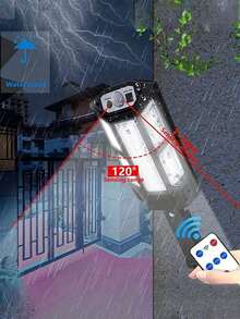 1个/2个/4个装超亮43颗LED太阳能壁灯，IP65防水，带运动传感器，3种照明模式，适用于户外花园、街道、庭院照明，也适用于街道、露台、庭院、车库等场所。