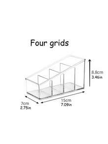 1-Piece Tea Bag Storage Box, Tea Bag Storage Box, Transparent Storage Rack, Tea Bag Storage Box, Sugar Bag, Coffee Bag, Spice Bag, Multi-Functional Plastic Storage Box, 2-Compartment Desktop Storage Box, Cabinet, Countertop, Food Storage Room Storage Box - Clear - View 5