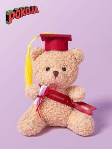 Black Plush Stuffed Teddy Bear Doll Mini Graduation Bear With Graduation Cap Doll Class 2025 Graduation Stuffed Bear Loose Graduation Bear Cap And Congratulatory Belt Are Favorite Decorations For Graduation Gift,Graduation,Plushies,Kids Toys - Multicolor - View 7