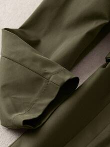 Franclia Fashionable French Retro H-Shaped Waist Belt Waist Cinching Lapel Camel Women's Autumn/Winter Windbreaker - Army Green - View 4