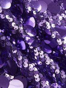 SHEIN ICON 黑色紧身高腰超短女式迷你裙 - 紫色 - 查看 5