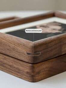1PC High-End Mortise And Tenon Structure Solid Wood Photo Frame,Place Photo Frame Desktop Photo Frame Solid Wood Creative Photo Frame Frame Gifts Birthday Graduation