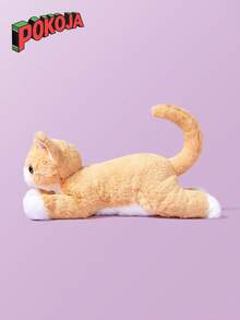 50cm/19.68in Cute Simulation Cat Plush Toy Family Companion Sleep Pillow Soft Stuffed Animal Throw Pillow Simulation British Shorthair Cat Toys Gifts(Not Animal Fur) Halloween Christmas Gift - Multicolor - View 7