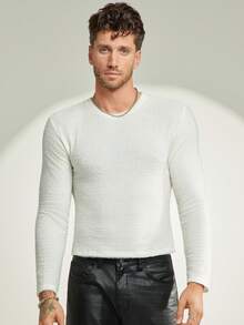 FeverCity Men's Fever City Casual Fashionable Long Sleeve T-Shirt - Beige - View 1