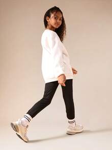 SUMWON Ensemble Sweat-shirt-shirt et leggings coordonné New York Manhattan pour préadolescentes, tenue de loisirs décontractée