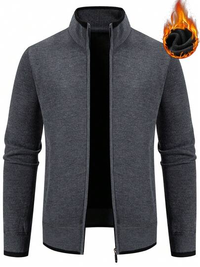 RivetRise Cárdigan de punto para hombre de otoño/invierno