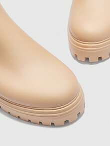 CUCCOO BIZCHIC 女士舒适百搭时尚厚底雨靴 - 卡其色 - 查看 8