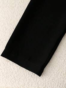 GlowEve Bộ đồ liền thân dài tay quấn eo thanh lịch - màu đen - Xem 6