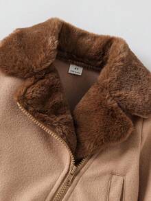 Elladie kids Young Girls Fashion Thermal Lined Zip-Up Jacket, Autumn/Winter - Multicolor - View 3