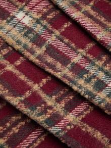 Sweetra 新款时尚甜美假日格子针织褶皱迷你裙，适合秋季、冬季、春秋季、秋冬季 - 彩色 - 查看 5