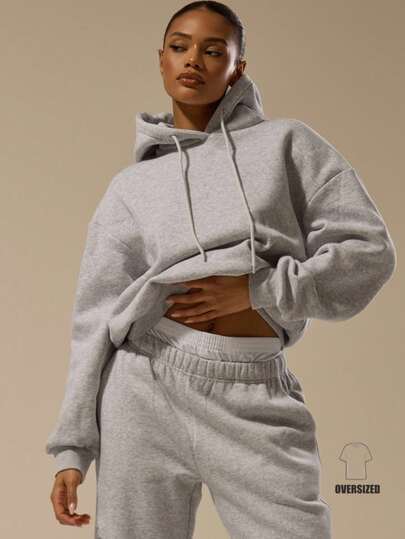 MUSERA ESSENTIALS Sudadera con capucha y cordón de corte holgado y cuadrado, para otoño e invierno, de vuelta al colegio, casual y relajada para uso diario, básica, para Navidad y Acción de Gracias