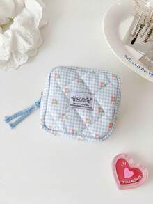 樱桃图案多功能收纳包 - 口红、卫生巾、耳机旅行收纳包 - 彩色 - 查看 11