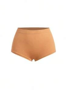 Ocili 5pcs/Pack Seamless Mid-Waist Briefs, Leisure Minimalist Comfortable Underwear