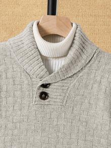 Tween Boys' Casual Half-Zip Pullover Knit Long Sleeve Sweater Fall Winter