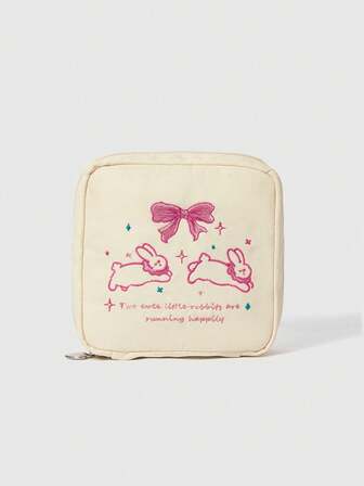 Kawaii حقيبة مستحضرات تجميل كرتونية عتيقة أنيقة سميكة وقابلة للحمل ذات سعة كبيرة، حقيبة مربعة صغيرة 442464