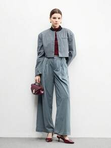 CUCCOO BIZCHIC 尖头小猫跟时尚勃艮第酒红色日常百搭通勤女士高跟鞋带踝带，适合工作、购物、办公室 - 酒紅色 - 查看 10