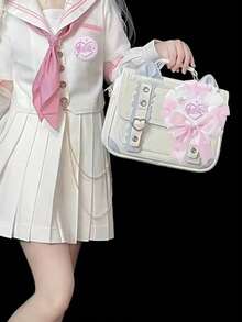 ROMWE Bộ 3 trâm cài áo nam châm hình trái tim bướm, hoa hồng, bông tuyết, ren phồng, dễ thương, phong cách Anime, trang nhã, chất lượng cao, bao gồm các trâm cài áo chấm bi, kẻ caro, ngôi sao, cỏ ba lá, trái tim, nơ có thể thay thế, thích hợp cho cosplay, trang phục Anime, trang phục hàng ngày, quà tặng ngày lễ - Hồng - Xem 6